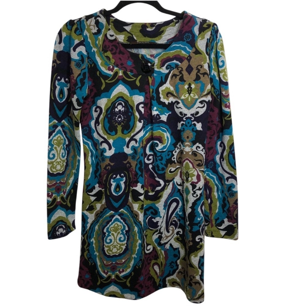 Karlie Long Sleeve Knit Dress‎ Sz Small-Medium Tags Missing Multicolor Abstract - Picture 13 of 13